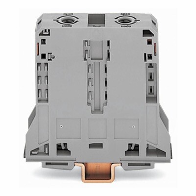 285-195 WAGO 2-conductor Through Terminal Block 95mm Lateral Marker Slots only for DIN 35 x 15 Rail Power CAGE CLAMP 95mm Grey