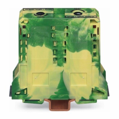 285-197 WAGO 2-conductor Ground Terminal Block 95mm2 Lateral Marker Slots Only for DIN 35 x 15 Rail Power CAGE CLAMP 95mm2 Green/Yellow