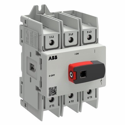 1SCA162508R1001 ABB OT63G3-3BS OT Plus Switch-disconnector 63A Frame Size G3 3 Pole Base &amp; DIN-rail Mounting Front Operated