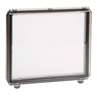 L 24 II Fibox Polycarbonate 24 Module Hinged Smoked Transparent Cover IP65 218 x 248 x 26mmD