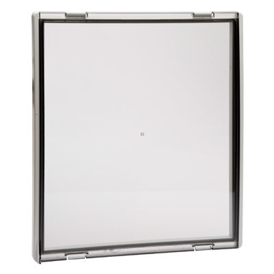 L 44 II Fibox Polycarbonate 36 Module Hinged Smoked Transparent Cover IP65 331 x 377 x 28mmD