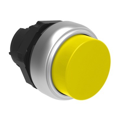 LPCB205 Lovato Electric Platinum Yellow Extended Pushbutton Actuator 22.5mm Spring Return