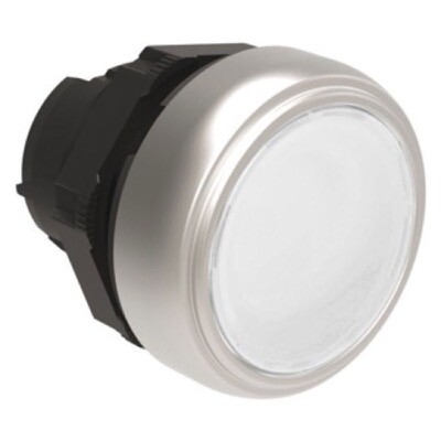 LPCBL107 Lovato Electric Platinum Illuminated Clear Flush Pushbutton Actuator 22.5mm Spring Return