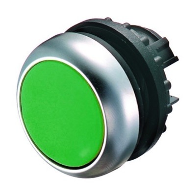 M22-D-G Eaton RMQ-Titan Green Flush Pushbutton Actuator 22.5mm Spring Return 