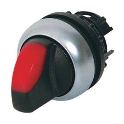 M22-WRLK-R Eaton RMQ-Titan 2 Position Red Illuminated Selector Switch Actuator O-I Stay Put