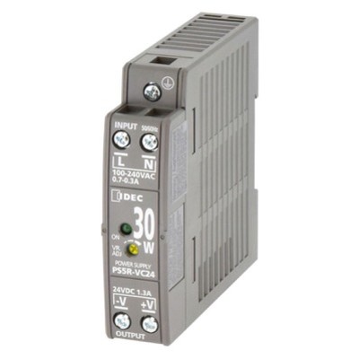 PS5R-VC24 IDEC PS5R-V Slim-Line Power Supply 1.3A 30W 85-264VAC Input Voltage 24VDC Output Voltage