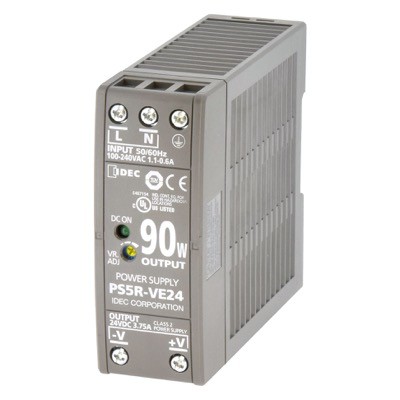 PS5R-VE24 IDEC PS5R-V Slim-Line Power Supply 3.75A 90W 85-264VAC Input Voltage 24VDC Output Voltage