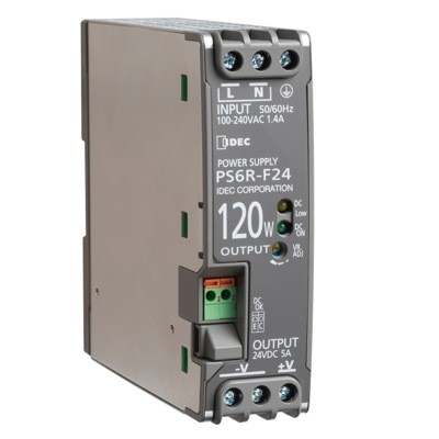 PS6R-F24 IDEC PS6R Slim-Line Power Supply 5A 120W 85-264VAC Input Voltage 24VDC Output Voltage