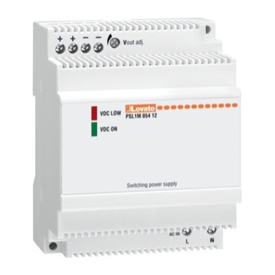 PSL1M05412 Lovato PSL1M Power Supply 4.5A 54W 100-240VAC Input Voltage 12VDC Output Voltage