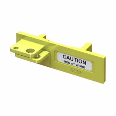 SC63LOCK Eaton Bussmann Safeclip Yellow Padlockable Insert &#039;CAUTION&#039; 