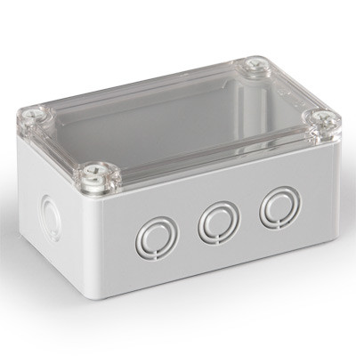 SPCM081306T Ensto Cubo S Polycarbonate 75 x 125 x 60mmD Enclosure IP66/67 Metric Knock-outs