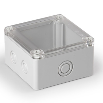 SPCM101006T Ensto Cubo S Polycarbonate 100 x 100 x 60mmD Enclosure IP66/67 Metric Knock-outs