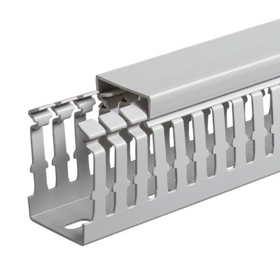 T1-ZH-40X60G IBOCO T1-ZH Zero Halogen Open Slot Panel Trunking 40W x 60H Grey RAL7035 Box of 36 Metres (18 Lengths)