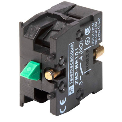 ZB2BE101 Schneider Harmony XAC Normally Open Contact Block for XAC Front Mounted Actuators