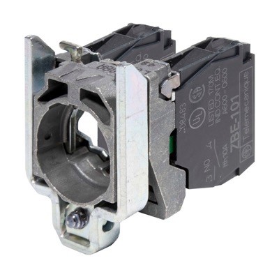 ZB4BZ105 Schneider Harmony XB4 1 x Normally Open/1 x Normally Closed Contact Blocks with Fixing Collar  