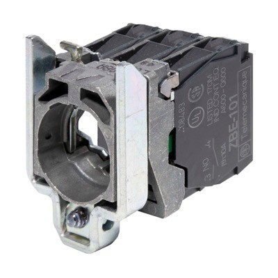 ZB4BZ141 Schneider Harmony XB4 1 x Normally Open/2 x Normally Closed Contact Blocks with Fixing Collar  