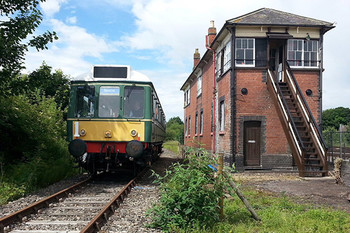 Train on the track at Chinnor Railway