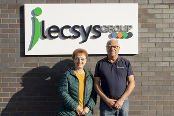 Bernard Sellwood with Grace Tipson CEO of iLECSYS