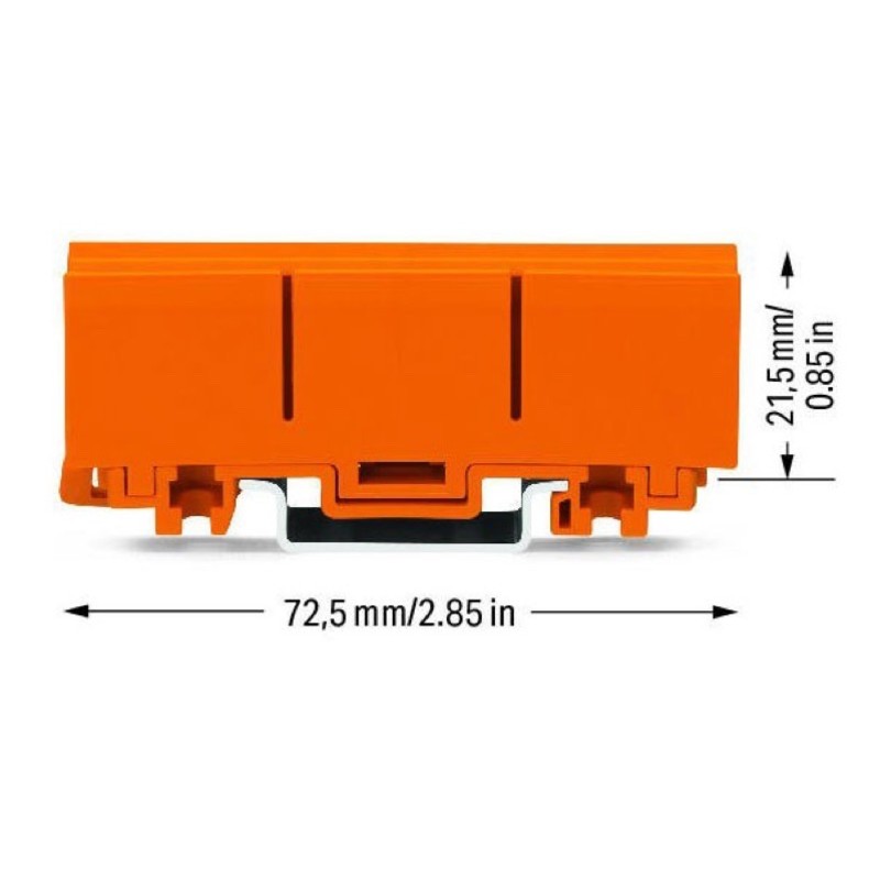 2273-500 WAGO Mounting Carrier for 2273 Series DIN Rail or Screw Mounting Orange