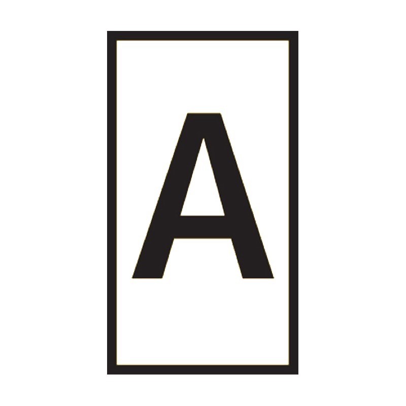 HODS85X5WE-100 A HellermannTyton HODS85 Marker Black on White &quot;A&quot; Pack of 100