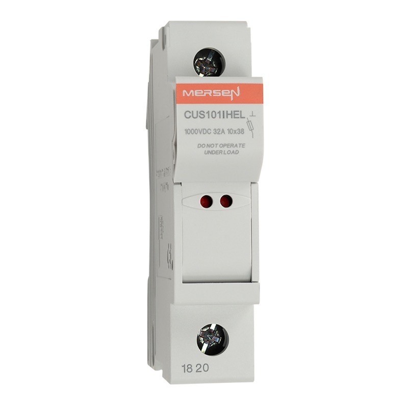 CUS101IHEL Mersen Modulostar 10 x 38mm 32A Single Pole 1000V DC Fuseholder with LED Indicator