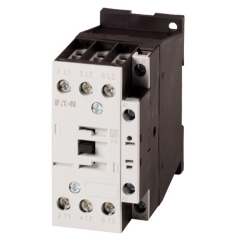 DILM17-01(230V50HZ) Eaton DILM Contactor 3 Pole 17A AC3 7.5kW 1 x N/C Auxiliary 230VAC Coil