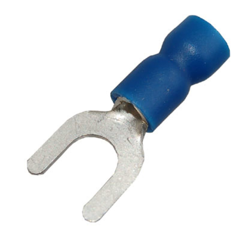 DVF2-5 Insulated Blue Fork Crimp with 5.3mm Spacing for 1.5-2.5mm Cable