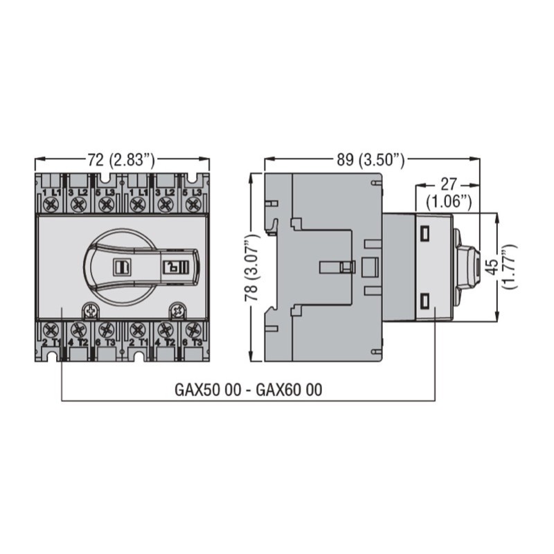 GAX5000 Lovato GA Mechanical Interlock Changeover Kit for GA016A-GA063SA Switches
