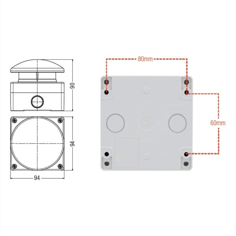 LP9S10B Lovato Electric LP9 Foot &amp; Palm Switch Black Head 1 x N/O Contact Spring Return