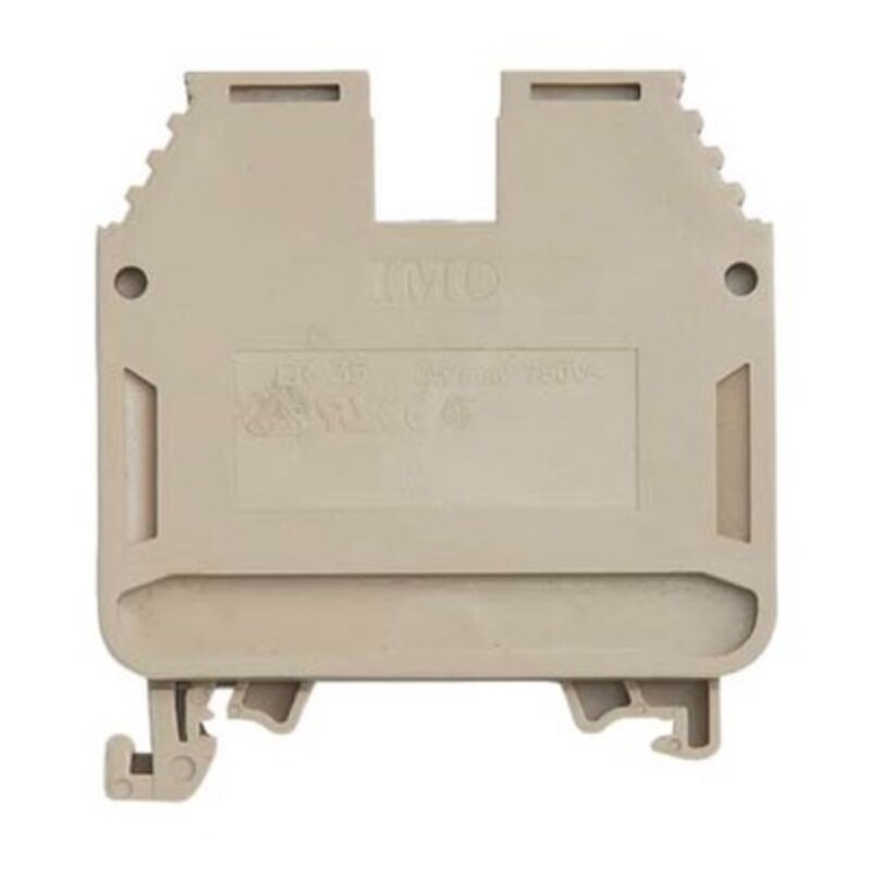IMO ER 35mm Beige DIN Rail Terminal for TS35 Rail Single Feed Through