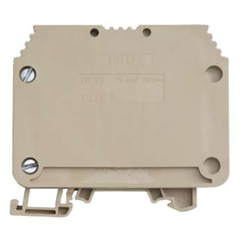 IMO ER 70mm Beige DIN Rail Terminal for TS35 Rail Single Feed Through