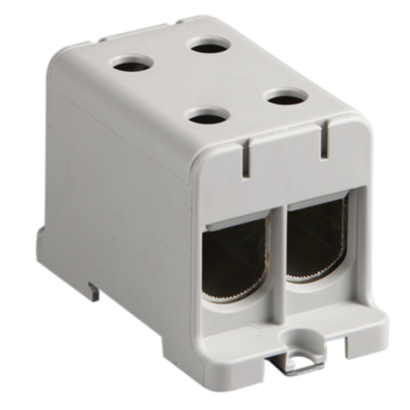 KE68 Ensto Clampo Pro 150mm Grey DIN Rail Terminal for TS35 Rail or Base Mounting Four linked Connections