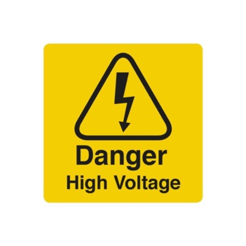 KWSDHV50V250 50 x 50mm Label &#039;Danger High Voltage&#039; Roll 250 Labels