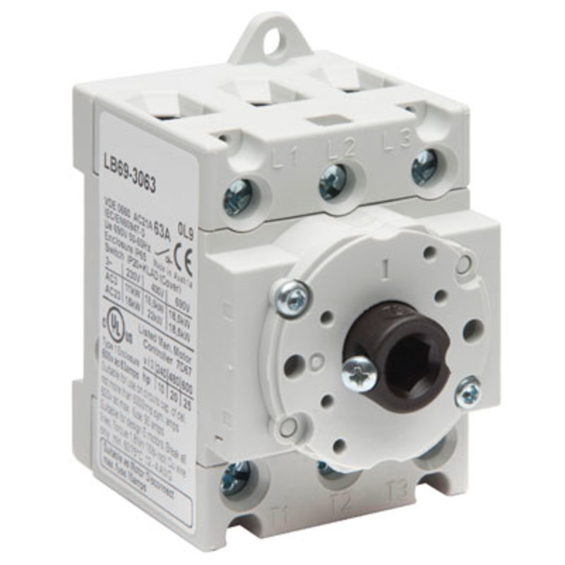 IMO LB69 25A 4 Pole Isolator for Base or DIN Rail Mounting