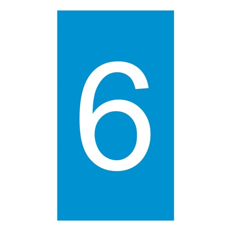 &#039;038106 Legrand CAB 3 Marker 0.15-0.5mm Blue &#039;6&#039; Pack of 1000