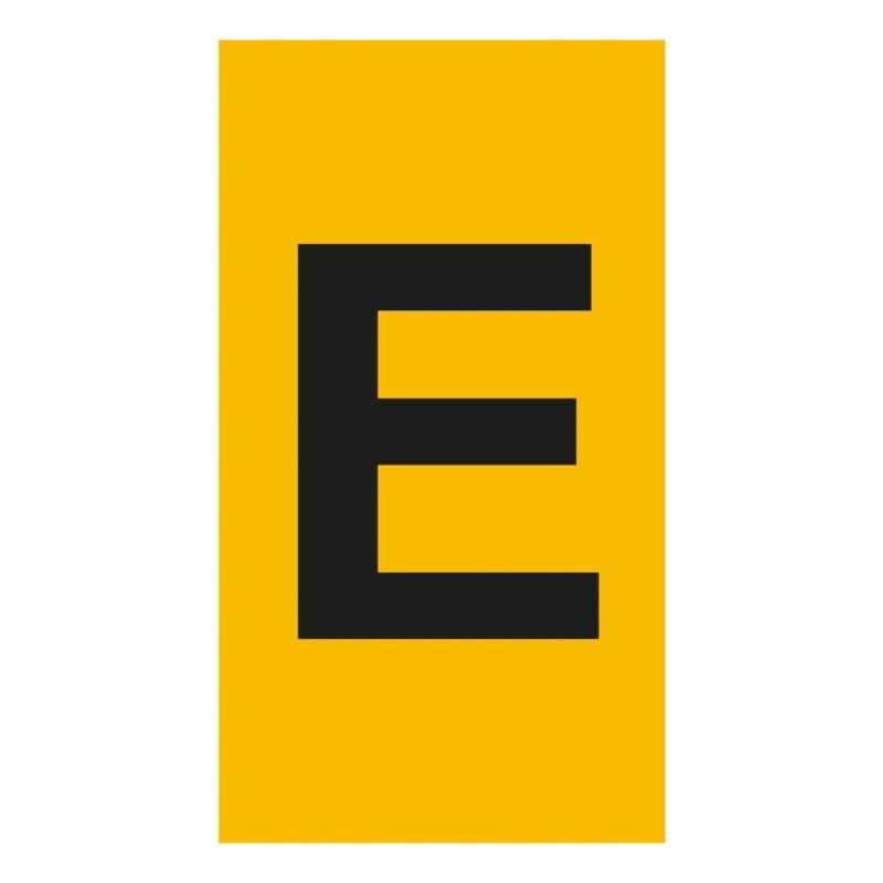 &#039;038114 Legrand CAB 3 Marker 0.15-0.5mm Letter &#039;E&#039; Black On Yellow Pack of 300
