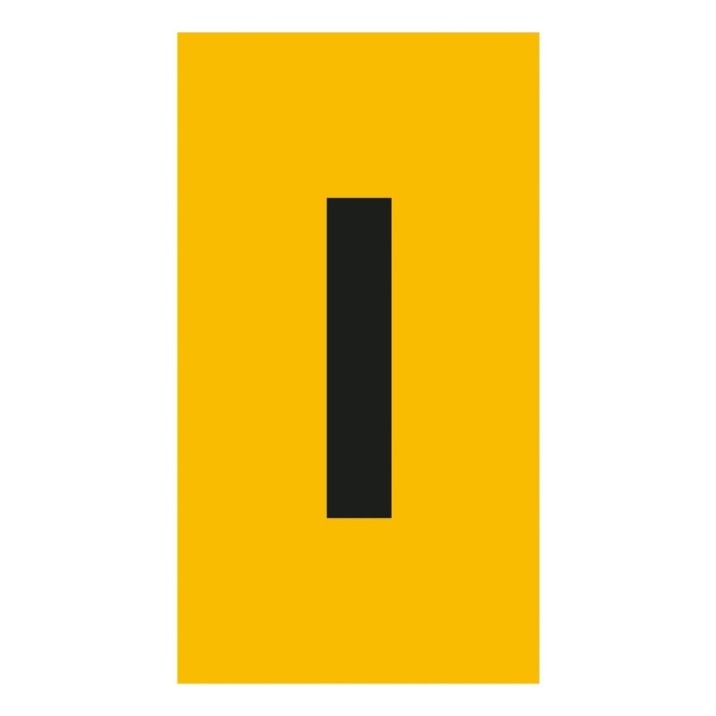 038338 Legrand CAB3 Marker 1.5-2.5mm Letter &#039;I&#039; Black on Yellow Pack of 300