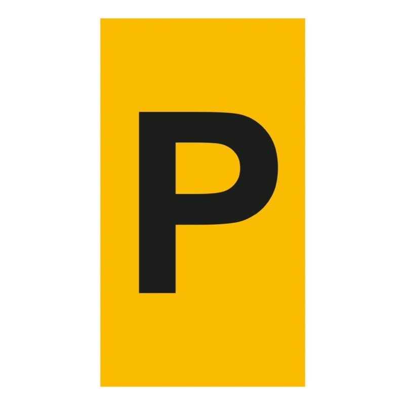 &#039;038125 Legrand CAB 3 Marker 0.15-0.5mm Letter &#039;P&#039; Black On Yellow Pack of 300