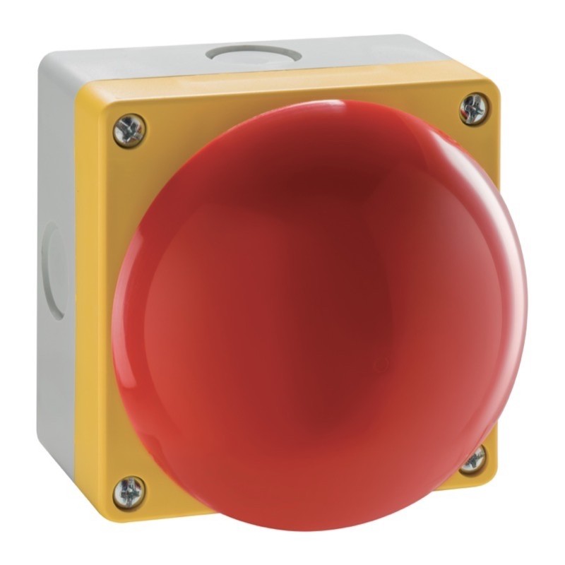 LP9P02R Lovato Electric LP9 Foot &amp; Palm Switch Red Head 2 x N/C Contacts Stay Put Pull to Release