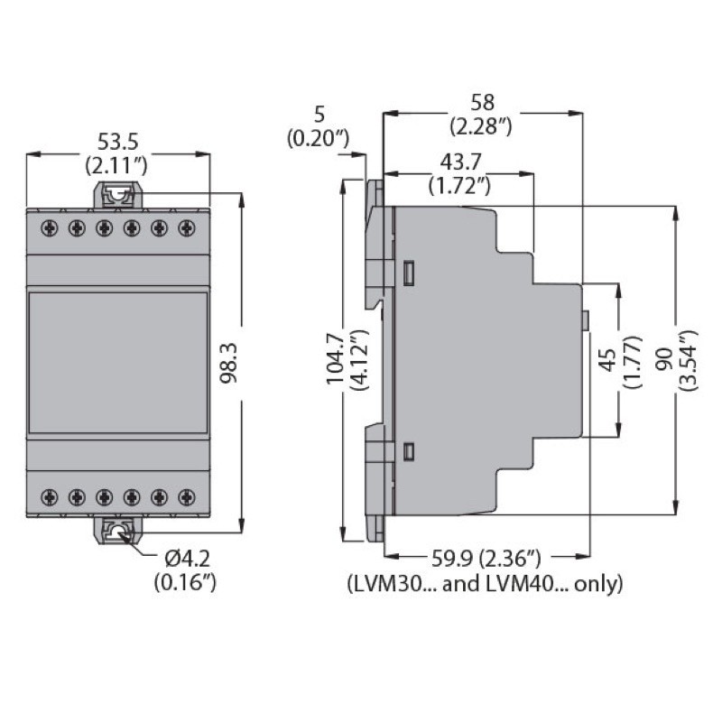 LVM30A415 Lovato Electric LVM Level Monitoring Relay 110/415V AC Emptying or Filling Function Automatic Resetting