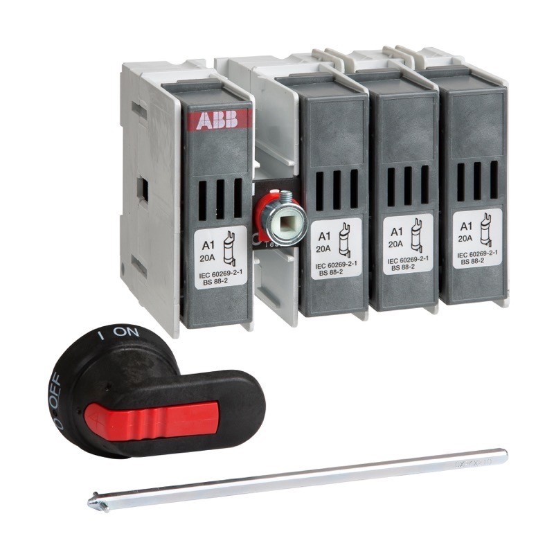 OS32FB22A1N1 ABB OS 32A 4 Pole Switch Fuse for Base Mounting Switch Mechanism Between 2nd &amp; 3rd Pole