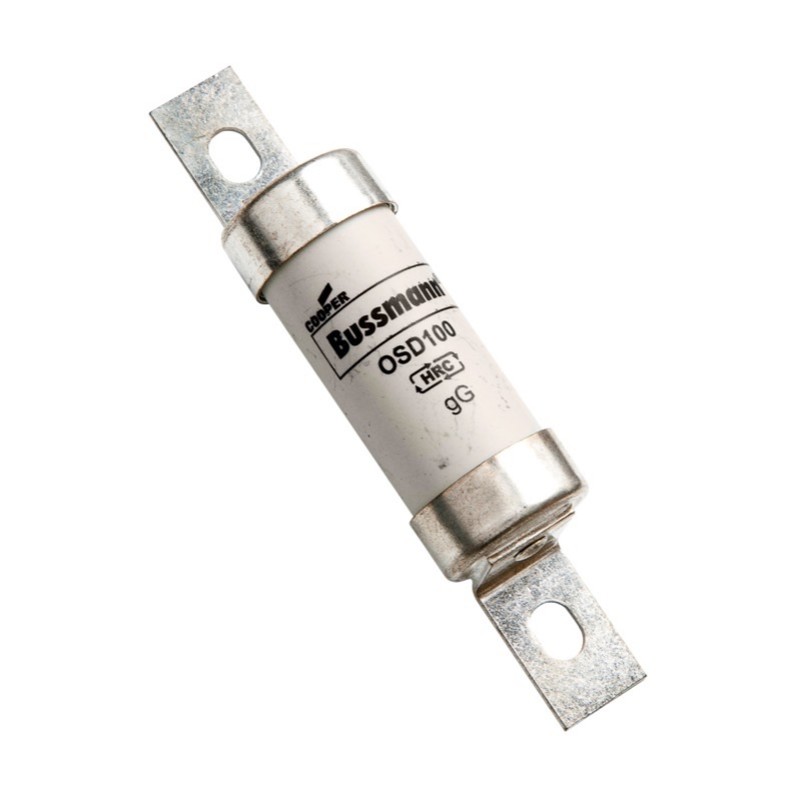 OSD100M125 Eaton Bussmann OSD 100A gM Fuse Motor Rated to 125A Bolt Fixing 94.5mm Overall Length 73mm Fixing Centres 415VAC Rated