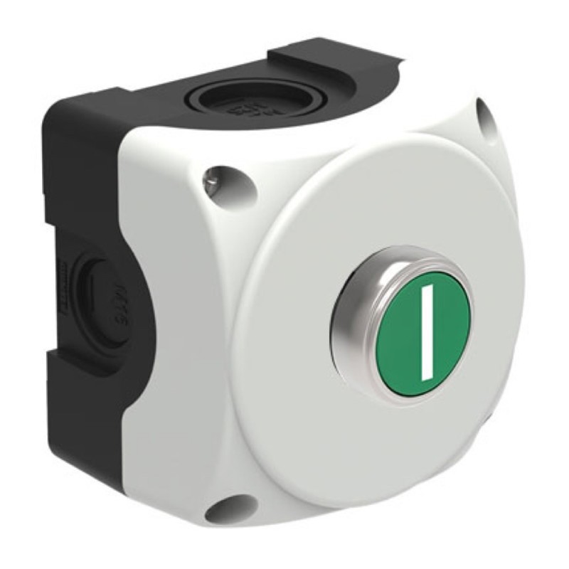 S1P10 Lovato Electric S1P Platinum Enclosure with Green Pushbutton &#039;I&#039; 1 x N/O 