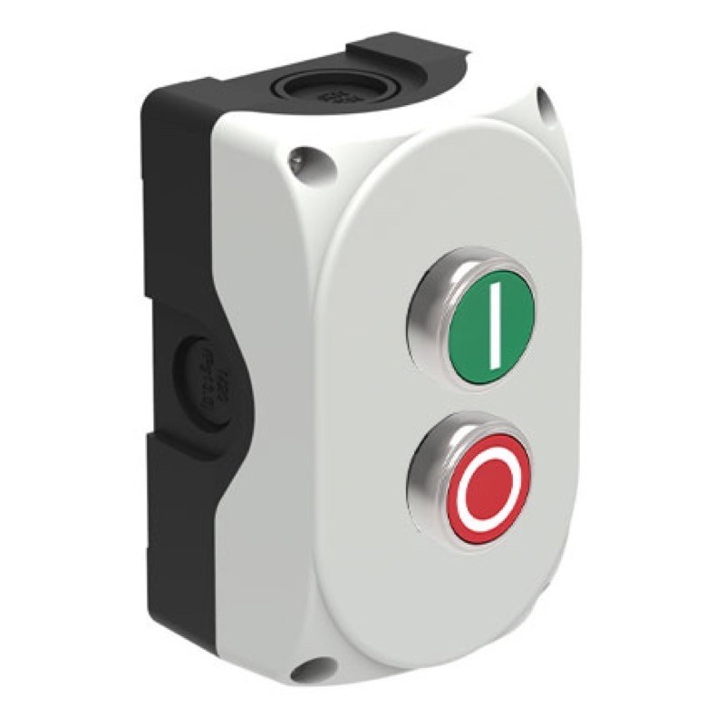 S2P1001 Lovato Electric S2P Platinum Enclosure with Green Pushbutton &#039;I&#039; 1 x N/O &amp; Red &#039;O&#039; 1 x N/C 
