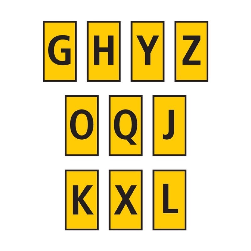 WIC2-G,H,Y,Z,O,Q,J,K,X,L HellermannTyton WIC2 Marker Kit 1000pcs black/yellow G/H/Y/Z/O/Q/J/K/X/L for Cable 1.5-2.5mm2