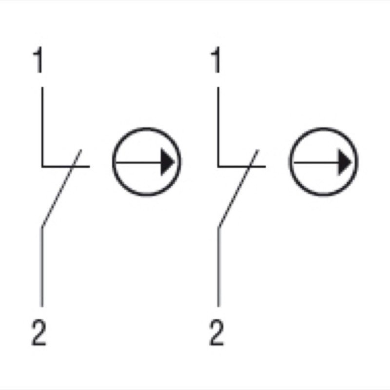 LP9P02R Lovato Electric LP9 Foot &amp; Palm Switch Red Head 2 x N/C Contacts Stay Put Pull to Release