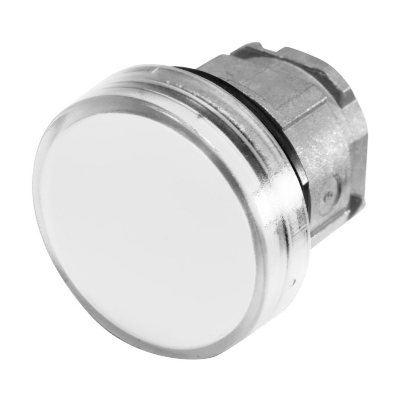 ZB4BV013 Schneider Electric Harmony XB4 White Pilot Lamp Head for use with Integral LED 22.5mm Chrome Bezel