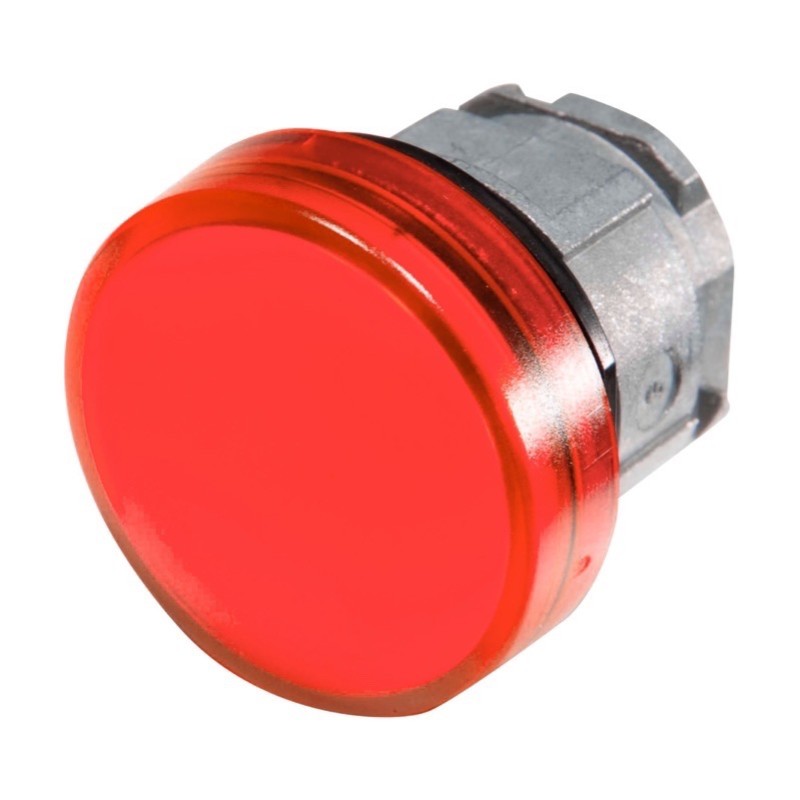 ZB4BV043 Schneider Electric Harmony XB4 Red Pilot Lamp Head for use with Integral LED 22.5mm Chrome Bezel