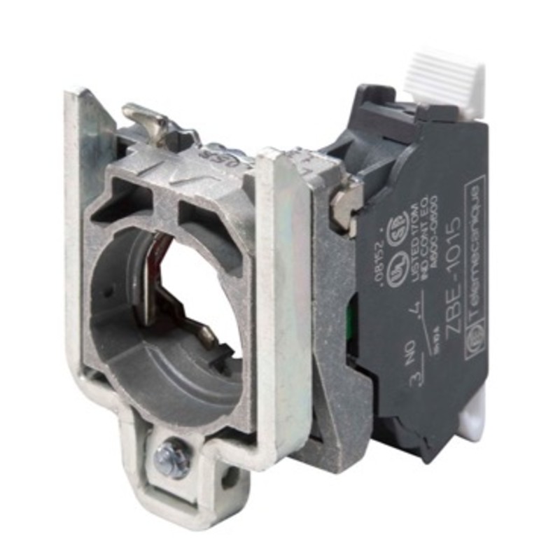 ZB4BZ1025 Schneider Harmony XB4 Fixing Collar with 1 N/C Contact Block Spring Clamp Terminals