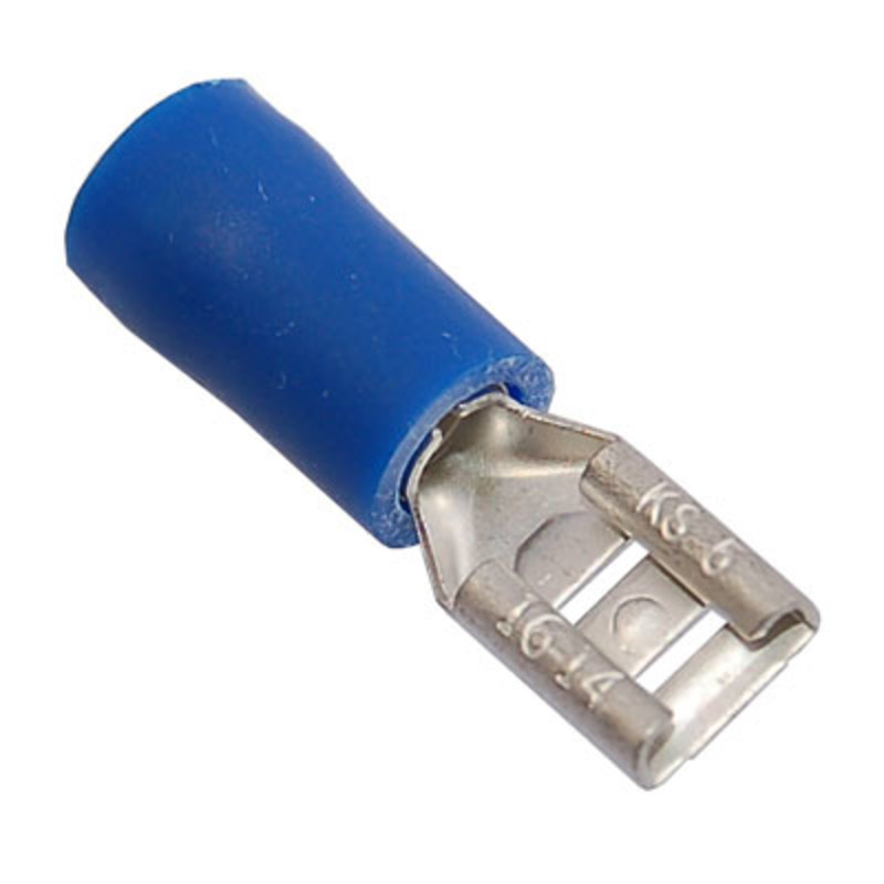 DVP02-4-8F Insulated Blue Female Push-on Crimp 4.8 x 0.5mm for 1.5-2.5mm Cable